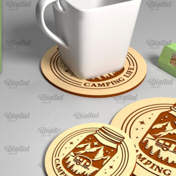 Intra απο ξύλο plywood 3mm-4mm πάχος Camping Coaster . Διακόσμηση σπιτιού Δίασταση 30x20 cm INTRAFABR-93075386 - Image 1