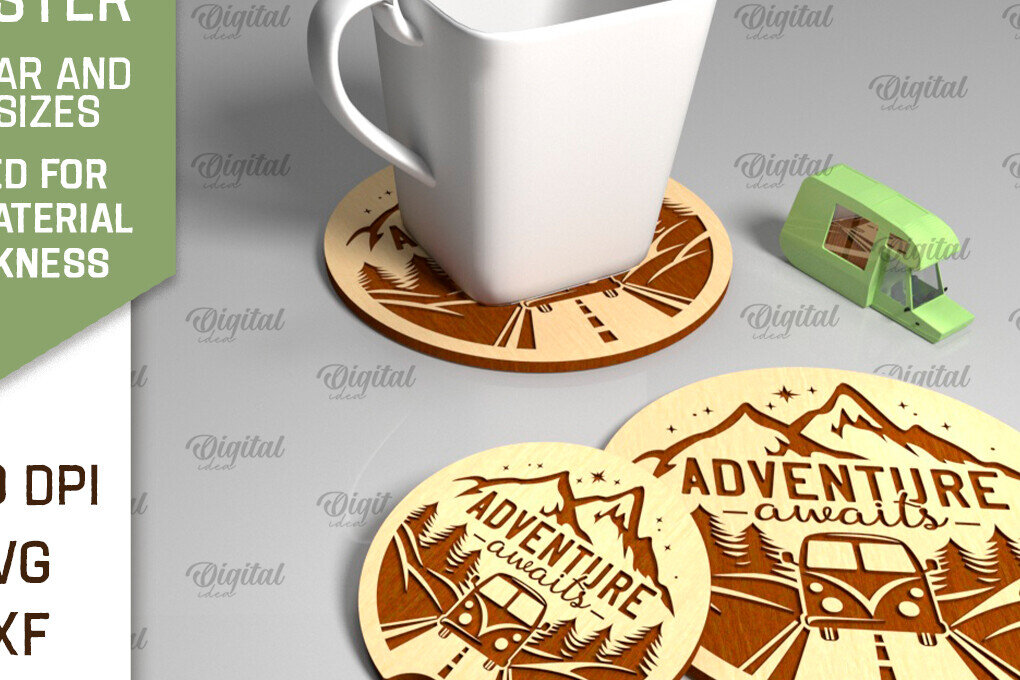 Intra απο ξύλο plywood 3mm-4mm πάχος Camping Coaster . Διακόσμηση σπιτιού Δίασταση 30x20 cm INTRAFABR-93075023