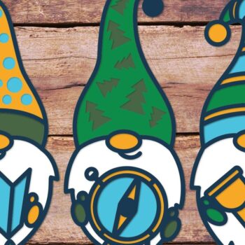 Intra απο ξύλο plywood 3mm-4mm πάχος Camping Gnomes for Camping Lover Δίασταση 40x40 cm INTRAFABR-68921304 - Image 1