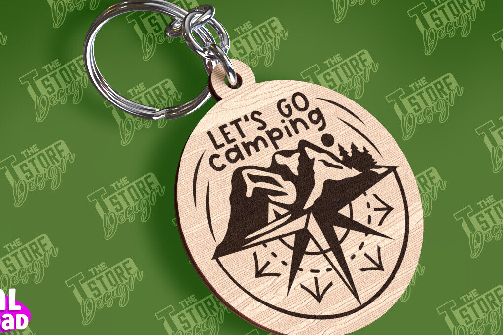 Intra απο ξύλο plywood 3mm-4mm πάχος Μπρελόκ Camping | Περιπέτεια Δίασταση 6x6 cm INTRAFABR-94674629