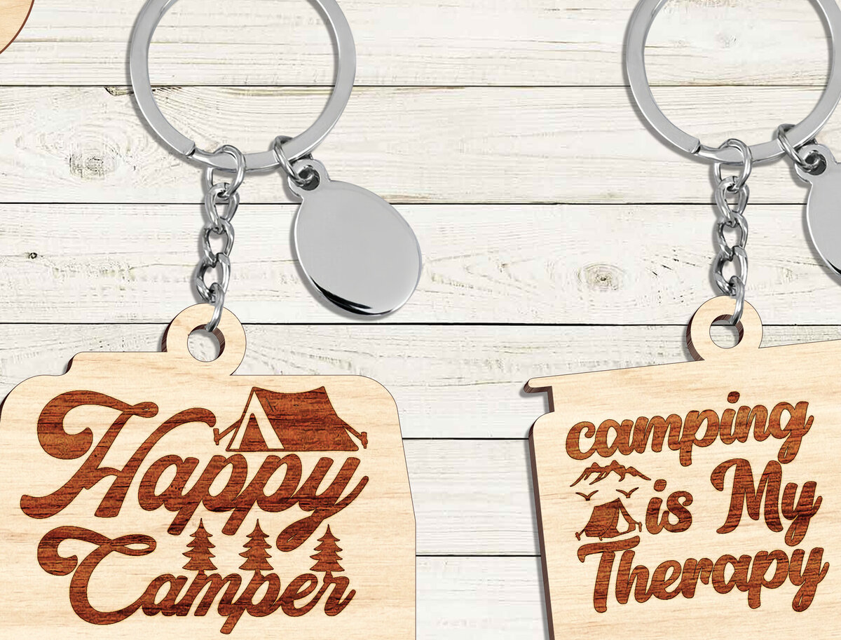 Intra απο ξύλο plywood 3mm-4mm πάχος μπρελόκ Camping Δίασταση 6x6 cm INTRAFABR-97458412 - Image 3