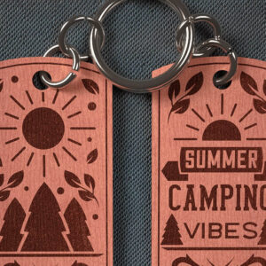Intra απο ξύλο plywood 3mm-4mm πάχος Camping Keychain | Κατασκήνωση Δίασταση 6x6 cm INTRAFABR-67093325