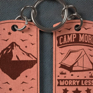 Intra απο ξύλο plywood 3mm-4mm πάχος Camping Keychain | Κατασκήνωση Δίασταση 6x6 cm INTRAFABR-67093007