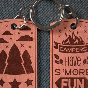 Intra απο ξύλο plywood 3mm-4mm πάχος Camping Keychain | Κατασκήνωση Δίασταση 6x6 cm INTRAFABR-67093128