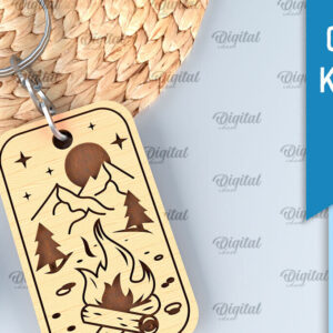 Intra απο ξύλο plywood 3mm-4mm πάχος Camping Keychain . Σχέδιο κοπής με λέιζερ Δίασταση 6x6 cm INTRAFABR-91882875
