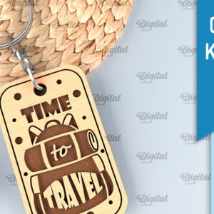 Intra απο ξύλο plywood 3mm-4mm πάχος Camping Keychain . Σχέδιο κοπής με λέιζερ Δίασταση 6x6 cm INTRAFABR-91882794
