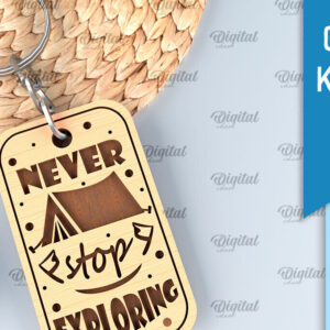 Intra απο ξύλο plywood 3mm-4mm πάχος Camping Keychain . Σχέδιο κοπής με λέιζερ Δίασταση 6x6 cm INTRAFABR-91882832