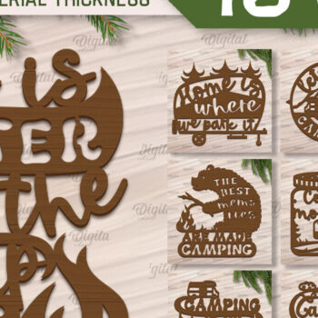 Intra απο ξύλο plywood 3mm-4mm πάχος κοπής με λέιζερ κάμπινγκ. Πινακίδες κάμπινγκ Δίασταση 30x20 cm INTRAFABR-91974879 - Image 1