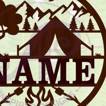 Intra απο ξύλο plywood 3mm-4mm πάχος Camping Name Cut File Δίασταση 30x20 cm INTRAFABR-67251601 - Image 2