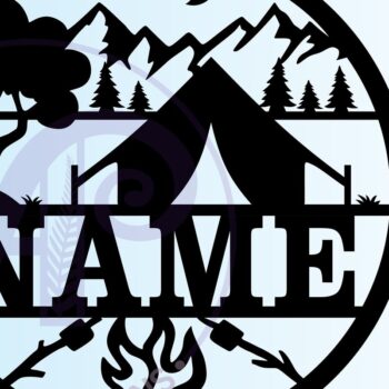 Intra απο ξύλο plywood 3mm-4mm πάχος Camping Name Cut File Δίασταση 30x20 cm INTRAFABR-67251601 - Image 5