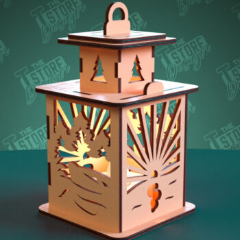 Intra απο ξύλο plywood 3mm-4mm πάχος Camping Night Light | Camping Vibe | CNC Δίασταση 30x20 cm INTRAFABR-99666134 - Image 1