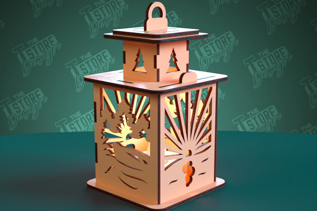 Intra απο ξύλο plywood 3mm-4mm πάχος Camping Night Light | Camping Vibe | CNC Δίασταση 30x20 cm INTRAFABR-99666134