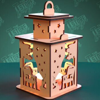 Intra απο ξύλο plywood 3mm-4mm πάχος Camping Night Light | Camping Vibe | CNC Δίασταση 30x20 cm INTRAFABR-99666156 - Image 1