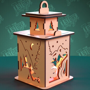 Intra απο ξύλο plywood 3mm-4mm πάχος Camping Night Light | Camping Vibe | CNC Δίασταση 30x20 cm INTRAFABR-99666166 - Image 1