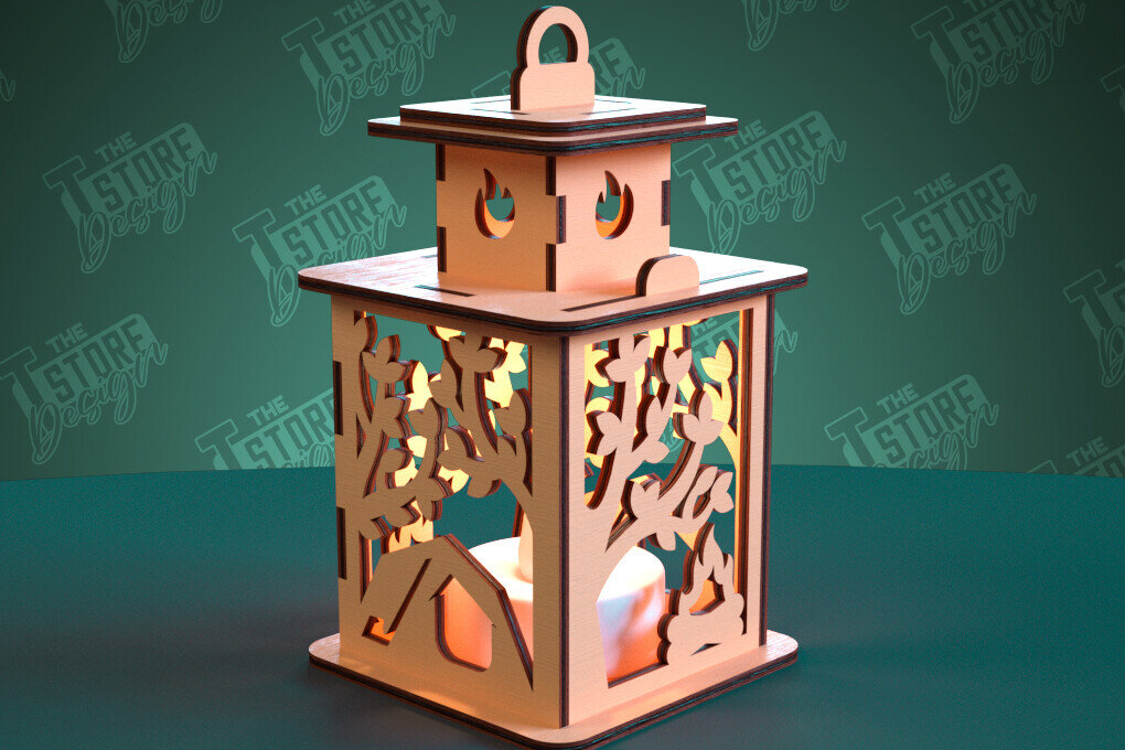 Intra απο ξύλο plywood 3mm-4mm πάχος Camping Night Light | Camping Vibe | CNC Δίασταση 30x20 cm INTRAFABR-99666172