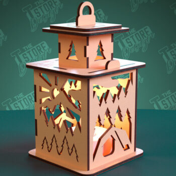 Intra απο ξύλο plywood 3mm-4mm πάχος Camping Night Light | Camping Vibe | CNC Δίασταση 30x20 cm INTRAFABR-99666122 - Image 1