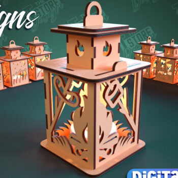 Intra απο ξύλο plywood 3mm-4mm πάχος κοπής με ελαφρύ λέιζερ Camping Night Δίασταση 30x20 cm INTRAFABR-99666822 - Image 1