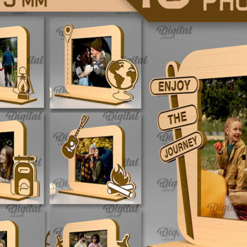 Intra απο ξύλο plywood 3mm-4mm πάχος Κάμπινγκ Κορνίζες φωτογραφιών κοπής με λέιζερ Δίασταση 20x30 cm INTRAFABR-92619236 - Image 1