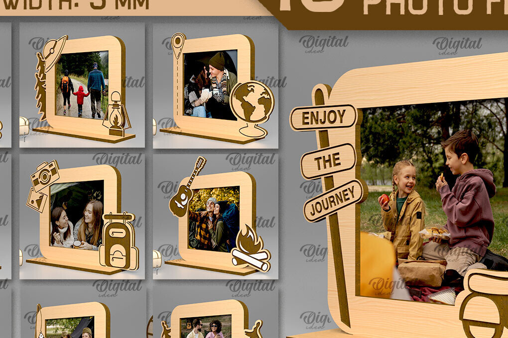 Intra απο ξύλο plywood 3mm-4mm πάχος Κάμπινγκ Κορνίζες φωτογραφιών κοπής με λέιζερ Δίασταση 20x30 cm INTRAFABR-92619236