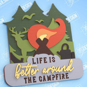 Intra απο ξύλο plywood 3mm-4mm πάχος Πινακίδα Camping | 3D Stand | Περιπέτεια |CNC Δίασταση 30x20 cm INTRAFABR-99489910