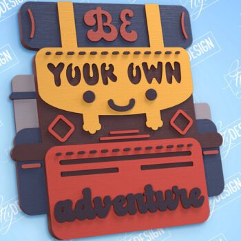 Intra απο ξύλο plywood 3mm-4mm πάχος Πινακίδα Camping | 3D Stand | Περιπέτεια |CNC Δίασταση 30x20 cm INTRAFABR-99489978 - Image 1