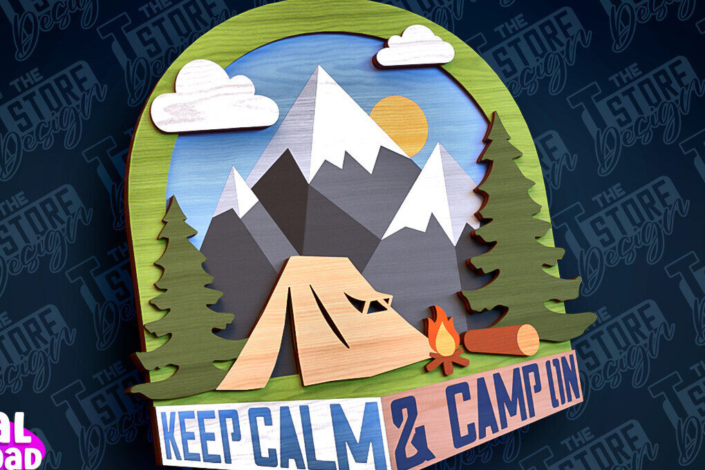 Intra απο ξύλο plywood 3mm-4mm πάχος Camping Sign Cut  | τρισδιάστατη πινακίδα κάμπινγκ Δίασταση 30x20 cm INTRAFABR-93164642