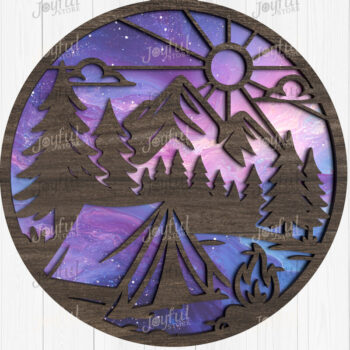 Intra απο ξύλο plywood 3mm-4mm πάχος Camping Suncatcher Δίασταση 30x20 cm INTRAFABR-124517769 - Image 1