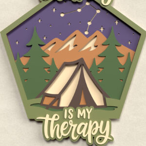 Intra απο ξύλο plywood 3mm-4mm πάχος Camping Therapy Layered Δίασταση 8x8 cm INTRAFABR-125220382