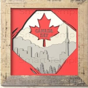 Intra απο ξύλο plywood 3mm-4mm πάχος Canada 3d Light Box, Canada Day Δίασταση 30x20 cm INTRAFABR-78723770