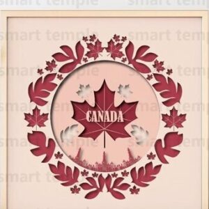 Intra απο ξύλο plywood 3mm-4mm πάχος Canada 3d Light Box, Canada Papercutting Δίασταση 30x20 cm INTRAFABR-78791562