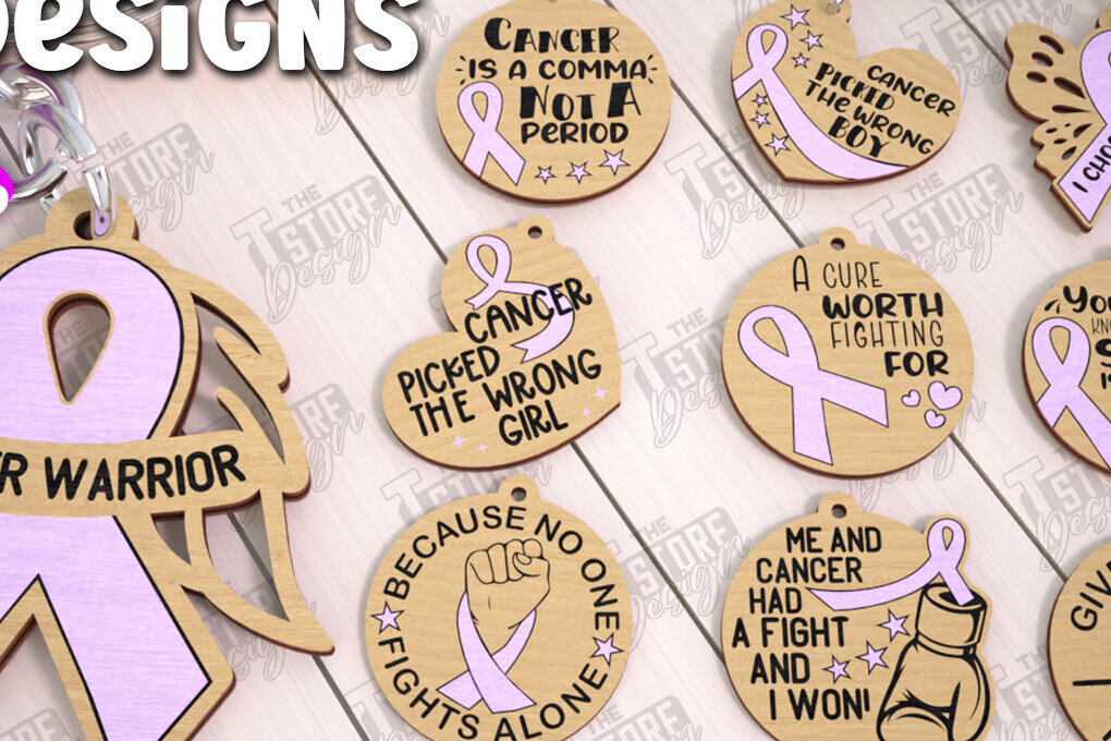 Intra απο ξύλο plywood 3mm-4mm πάχος μπρελόκ για την ευαισθητοποίηση για τον καρκίνο | CNC Δίασταση 6x6 cm INTRAFABR-111797646