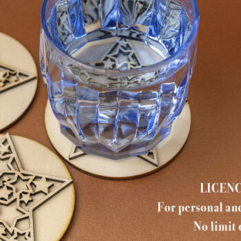 Intra απο ξύλο plywood 3mm-4mm πάχος Χριστουγεννιάτικο σουβέρ με κερί για Δίασταση 15x15 cm INTRAFABR-52768267 - Image 4