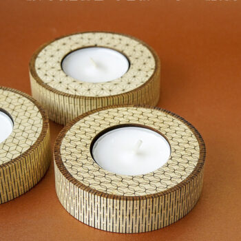 Intra απο ξύλο plywood 3mm-4mm πάχος Κηροπήγιο Flexi Deco για . Δίασταση 30x20 cm INTRAFABR-111863869 - Image 4