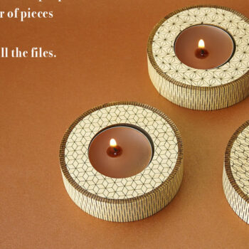 Intra απο ξύλο plywood 3mm-4mm πάχος Κηροπήγιο Flexi Deco για . Δίασταση 30x20 cm INTRAFABR-111863869 - Image 5