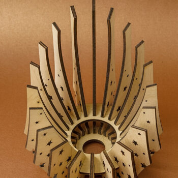 Intra απο ξύλο plywood 3mm-4mm πάχος Κηροπήγιο Αστέρι φαναριού για Δίασταση 15x15 cm INTRAFABR-111616836 - Image 3