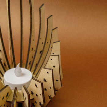 Intra απο ξύλο plywood 3mm-4mm πάχος Κηροπήγιο Αστέρι φαναριού για Δίασταση 15x15 cm INTRAFABR-111616836 - Image 4