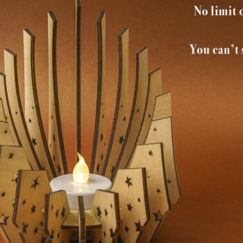 Intra απο ξύλο plywood 3mm-4mm πάχος Κηροπήγιο Αστέρι φαναριού για Δίασταση 15x15 cm INTRAFABR-111616836 - Image 5