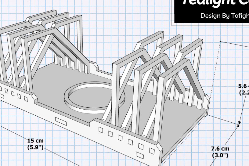 Intra απο ξύλο plywood 3mm-4mm πάχος Κηροπήγιο | | Κηροπήγιο Δίασταση 15x15 cm INTRAFABR-95556991
