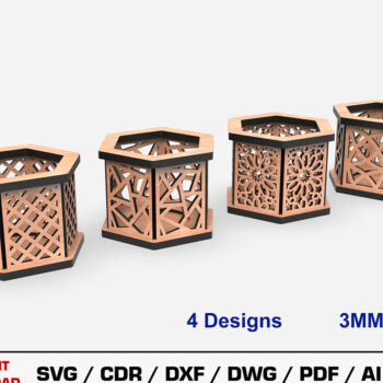 Intra απο ξύλο plywood 3mm-4mm πάχος Κηροπήγιο κοπής με λέιζερ Δίασταση 30x20 cm INTRAFABR-112506031 - Image 1
