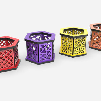 Intra απο ξύλο plywood 3mm-4mm πάχος Κηροπήγιο κοπής με λέιζερ Δίασταση 30x20 cm INTRAFABR-112506031 - Image 4