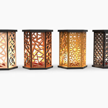 Intra απο ξύλο plywood 3mm-4mm πάχος Κηροπήγιο κοπής με λέιζερ Δίασταση 15x15 cm INTRAFABR-105151773 - Image 2