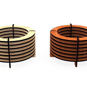 Intra απο ξύλο plywood 3mm-4mm πάχος Κηροπήγιο κοπής με λέιζερ Δίασταση 15x15 cm INTRAFABR-93326308 - Image 4