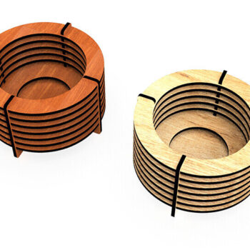 Intra απο ξύλο plywood 3mm-4mm πάχος Κηροπήγιο κοπής με λέιζερ Δίασταση 15x15 cm INTRAFABR-93326308 - Image 5