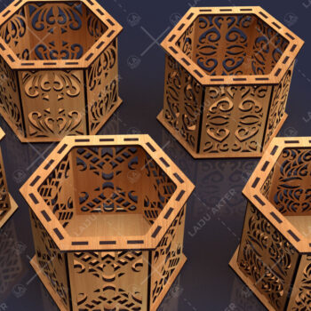 Intra απο ξύλο plywood 3mm-4mm πάχος Κηροπήγιο Φωτιστικό κοπής  Κόντρα πλακέ Δίασταση 15x15 cm INTRAFABR-84749495 - Image 1