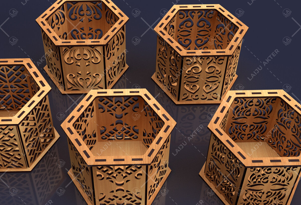 Intra απο ξύλο plywood 3mm-4mm πάχος Κηροπήγιο Φωτιστικό κοπής  Κόντρα πλακέ Δίασταση 15x15 cm INTRAFABR-84749495