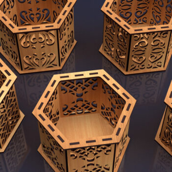 Intra απο ξύλο plywood 3mm-4mm πάχος Κηροπήγιο Φωτιστικό κοπής  Κόντρα πλακέ Δίασταση 15x15 cm INTRAFABR-84749495 - Image 2