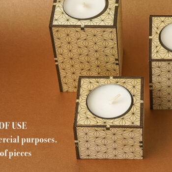 Intra απο ξύλο plywood 3mm-4mm πάχος Tower Holder Candle Holder για Δίασταση 30x20 cm INTRAFABR-111165577 - Image 5