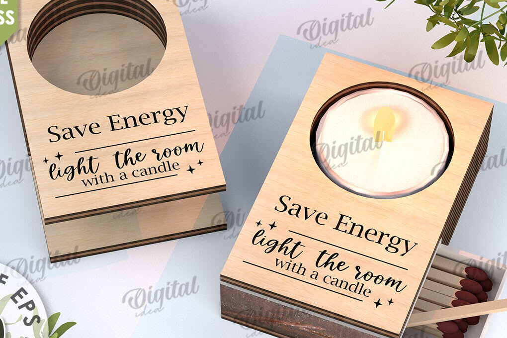 Intra απο ξύλο plywood 3mm-4mm πάχος Κηροπήγιο με υποδοχής Match Box Δίασταση 30x20 cm INTRAFABR-112211246 - Image 13