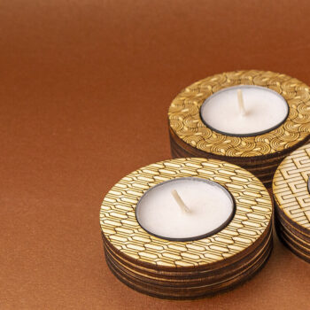 Intra απο ξύλο plywood 3mm-4mm πάχος Κηροπήγια Deco για Δίασταση 15x15 cm INTRAFABR-82630794 - Image 4