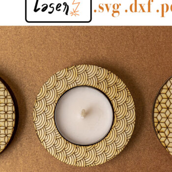 Intra απο ξύλο plywood 3mm-4mm πάχος Κηροπήγια Deco για Δίασταση 15x15 cm INTRAFABR-57248966 - Image 1